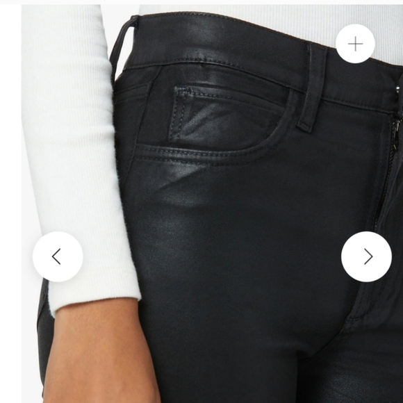 Joe's The Charlie High Rise Skinny Ankle/ Coated/ Black - Picture 7 of 12